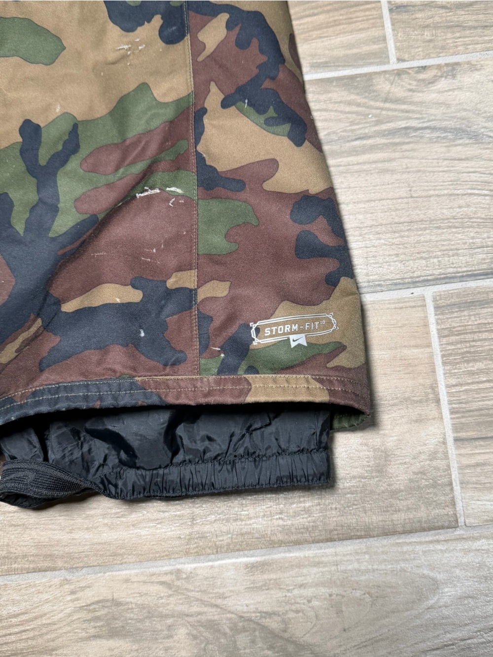Nike ACG Ski Snow Pants Storm Fit Mens Large Camo Lined Black Vintage Snowboar - Picture 6 of 13